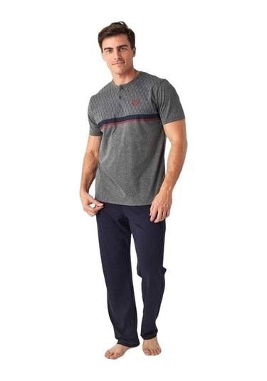 Mod Collection 3 Parça Şortlu Kısa Kol Erkek Pijama Takım