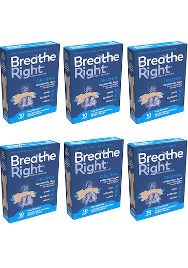 Breathe Right Burun Bandı Orijinal Küçük/orta 10 Lu, 6 Kutu