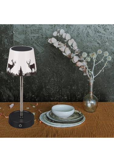 Willowhaven White Paw Yaratıcı Masa Lambası Taşınabilir Ayarlanabilir Işıklı Usb Şarjlı Sensörlü Gece Lambası Füme