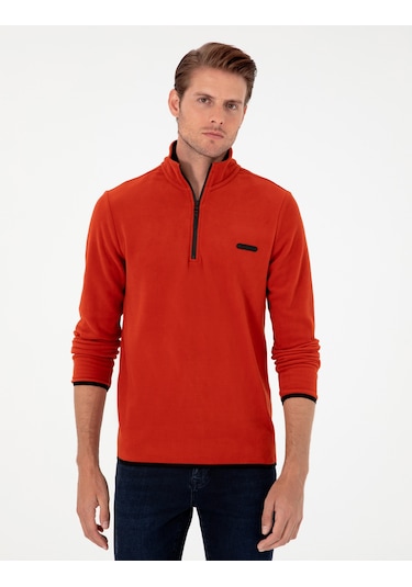 Pierre Cardin Erkek Pas Sweatshirt 50298973-VR040 - Açık Turuncu