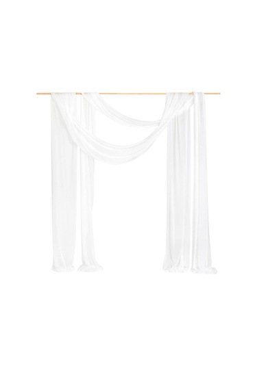 Homyl Düğün Kemeri Drapaj Masa Koşucusu Arka Plan Temalı Beyaz