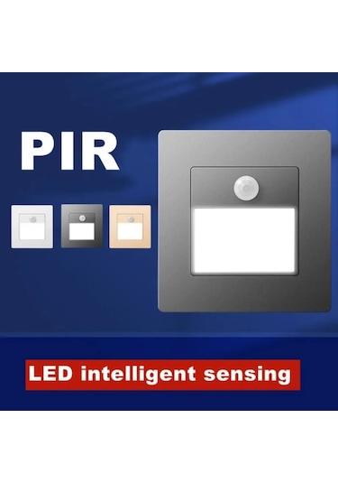 Sıcak Beyaz Kızılötesi Hareket Sensörü Merdiven Işıkları Kapalı Açık Merdiven Basamağı Duvar Lambası 3 W Gömme Led Aplik 55024390 Sıcak Beyaz