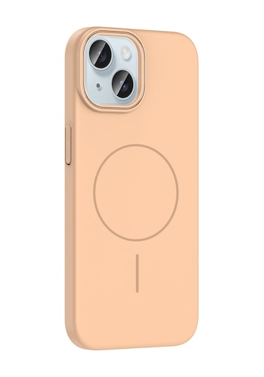 Ariatech Apple Uyumlu iPhone 15 Kılıf Magsafe Şarj Özellikli Ruby Silikon Kapak - Mürdüm Şeffaf