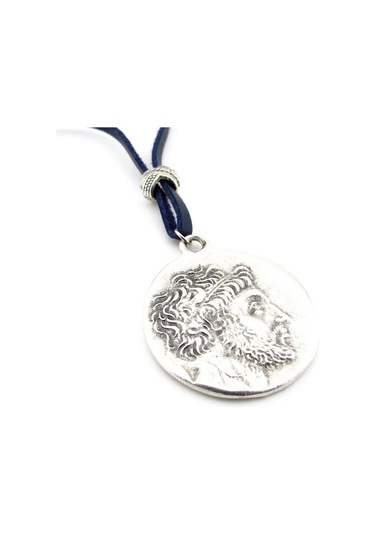 Solfera Phılıp V Antik Greek Macedon Madalyon Deri Erkek Kolye Q0648 Çok Renkli