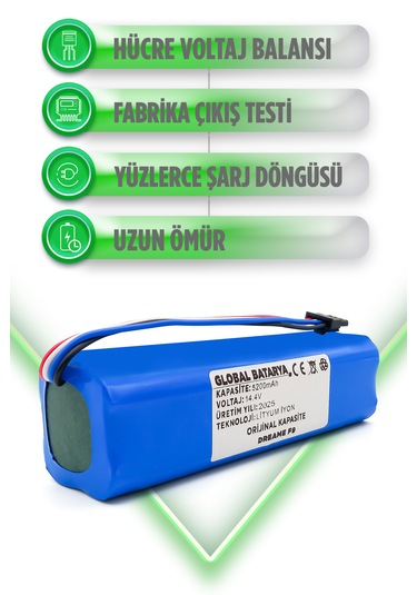 Dreame F9 Uyumlu Batarya 5200mah