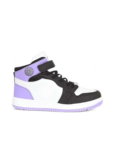 Kidessa 1517 Anatomik Taban Unisex Çocuk Ve Genç Boğazlı Sneakers Siyah Mor