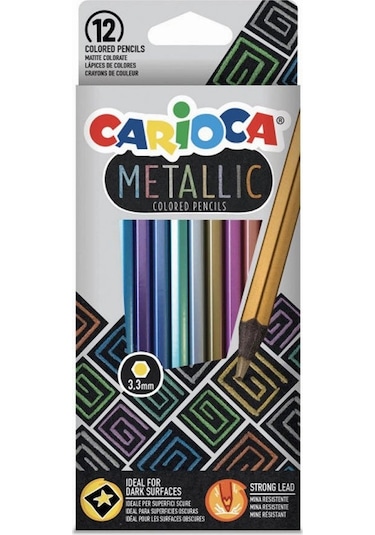 Carioca 12 Renk Metalik Kuru Boya Seti Diğer