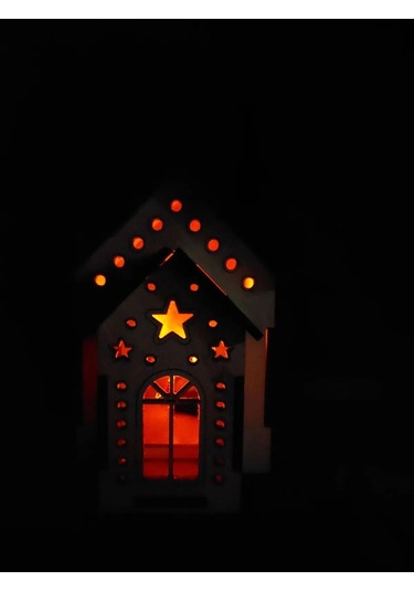 Lavanta Tasarım Işıklı Büyük Maket Ev 2 Beyaz