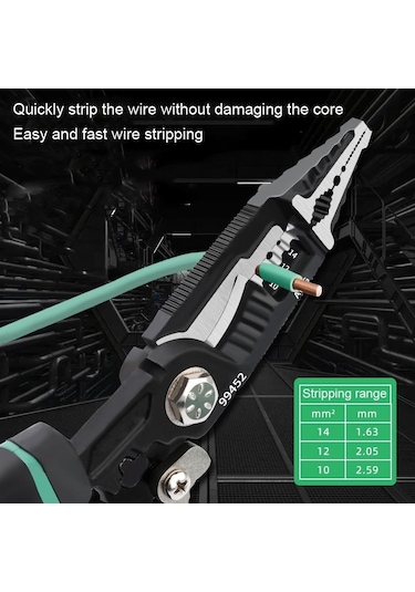 Sones Tuosen 9'u 1 Arada Çok Amaçlı Kablo Soyucu Sivri Burunlu Kablo Kesme Ve Kıvırma Aleti