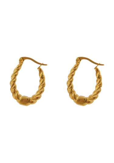 Çelik Küpe Altın Kaplama Kadın Unk-818 Altın