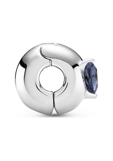 Nur Silver Mavi Kalp Detay Durdurucu Gümüş Charm Nur-bl10008