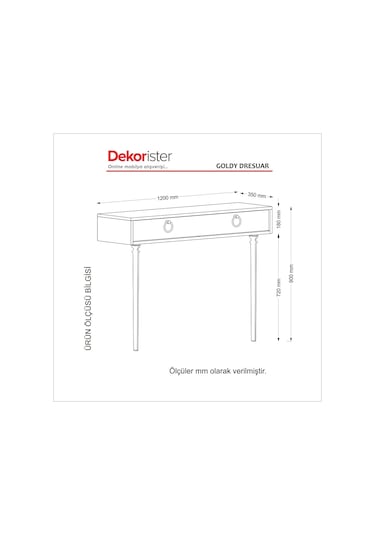 Dekorister Exclusive Goldy Dresuar  Ceviz