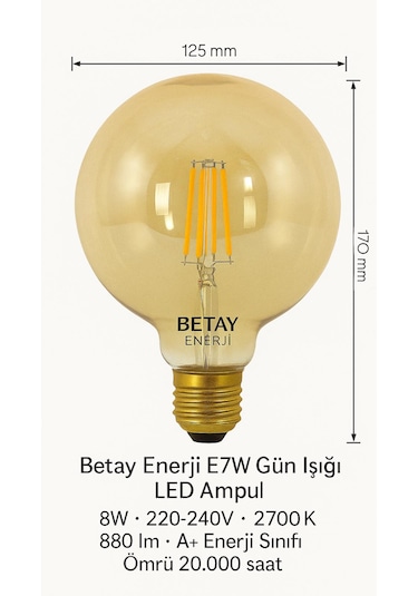 Led Fılament Rustik Ampul