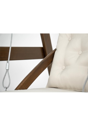 Vendy Çocuk Salıncak Dış Mekan Bahçe, Teras Salıncağı - Ladin Ahşap Krem