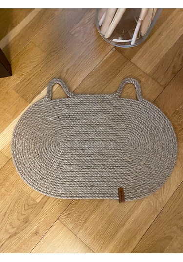 Jüt Hasır Evcil Hayvan Mama Paspası