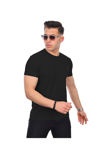 Kozik Standart Fit Bisiklet Yaka Erkek Tişört 5'li Çok Renkli 8975 Çok Renkli