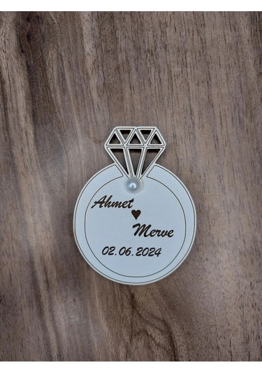 Lavanta Tasarım 25 Adet Elmas Yüzük Magnet