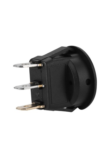 12 V Kırmızı Ledli Mini Yuvarlak Anahtar 1-0 Siyah Rocker Switch