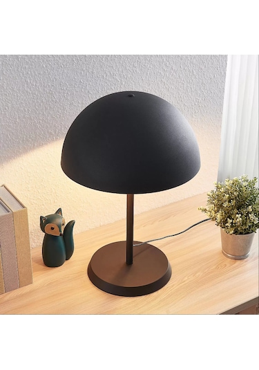 Simaavize Modern Büyük Mantar Abajur Siyah