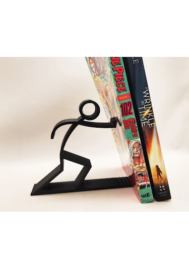 Dekoratif Kitap Tutucu, Kitap Desteği, Stickman-çöp Adam Kitap Standı