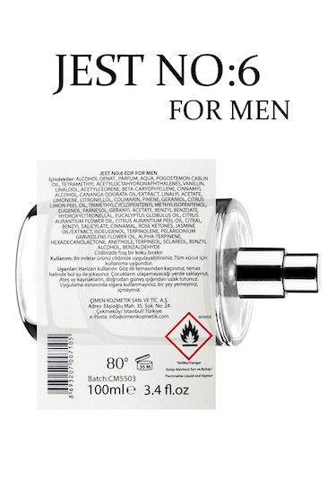 Jest No:6 Edp For Men