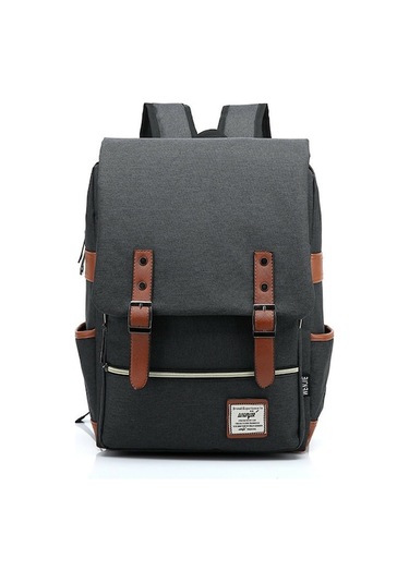 15.6" Laptop Çantası, Usb Şarj Özelliği, Çok Bölmeli, Dayanıklı Oxford Kumaş, Okul-iş-seyahat, Gri