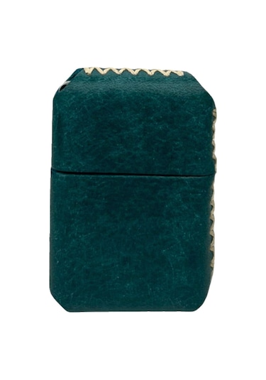 Handmade El Yapımı Hakiki Deri Zippo Modeli Çakmak Petrol Yeşili