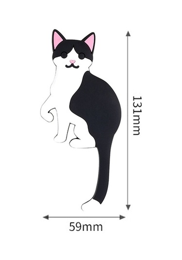 Dancemonkey Cbtx Bbq-029 Karikatür Kedi Köpek Duvar Kancası - Havlu Askı, Traceless Yapışkan Bantlı, Cat C7 Çok Renkli