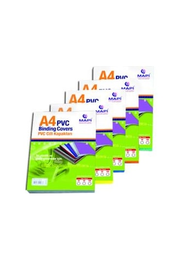 Mapi 2040206 160 MİC A4 PVC Cilt Kapağı Sarı 100'lü
