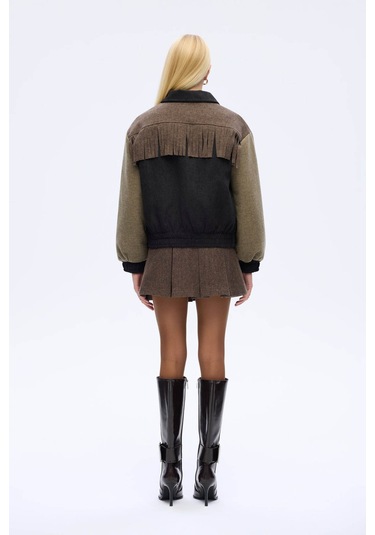 Quzu Siyah Kadın Ceket Ckt01037 Siyah