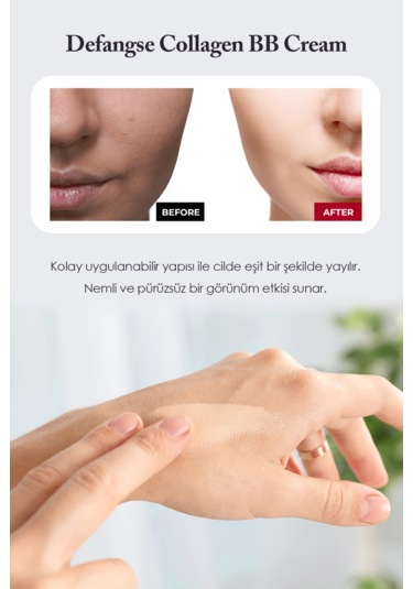 Collagen Bb Cream Mükemmel Kapatıcılık Sunan Yoğun Nem & Doğal Görünüm Etkili Bb Cream Light - Medium