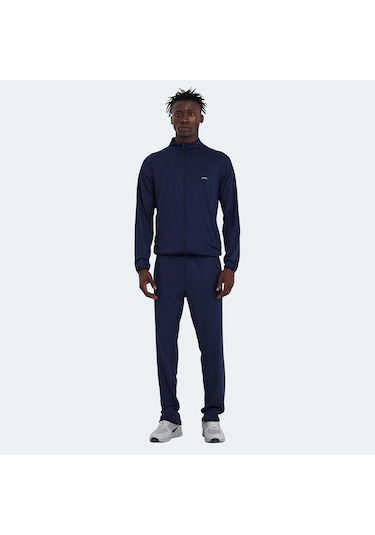Slazenger ORRA IN Erkek Fermuarlı Dik Yaka Cepli Lacivert Eşofman Takımı