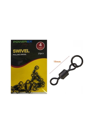 Powerex Rolling Swivel Halkalı Fırdöndü No:4 10 Adet