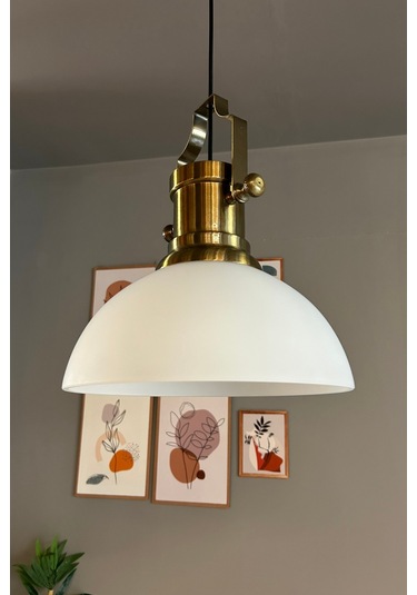 Perry Cam Tekli Avize Silindir Eskitme Beyaz Başlık Retro Sarkıt Lamba Restoran Salon Aydınlatma Beyaz