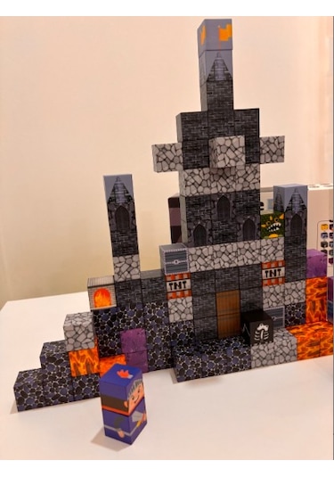 100 Parça Manyetik Bloklar Yapı Blokları Mavi Kale Temalı Yapı Taşı 2.5 Cm