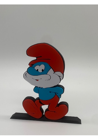 İkili Set, Şirine Ve Şirin Baba Masa Figürü, 3d Baskı, Mavi