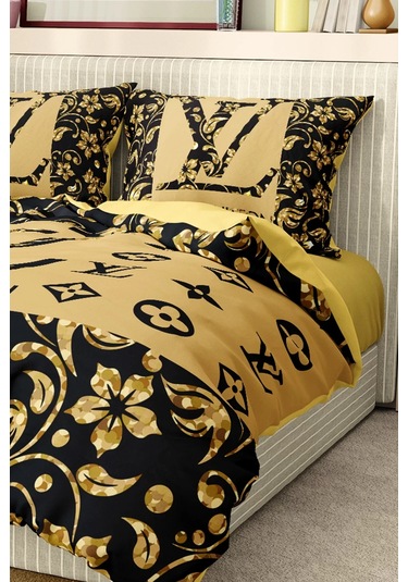 Marka Nevresim Takımı Çift Kişilik Pamuklu Saten Kumaş 6 Parça 3d Dijital Baskı Duvet Cover Set Model No:84 Renkli