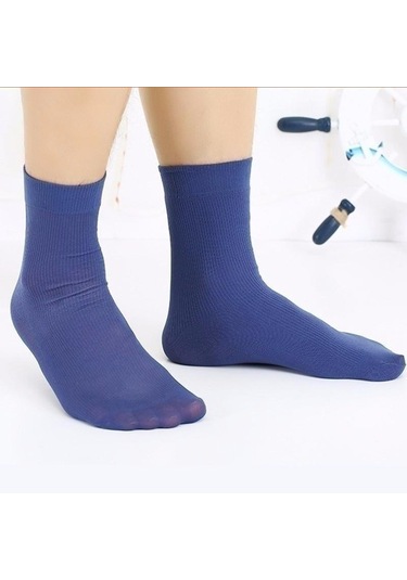 Lacivert 24/18/10/6 Adet Erkekler Resmi Nefes Uzun Çorap Rahat Rahat Anti-bakteriyel Deodorant Çorap Kutu Olmadan 12pcs-6pairs Lacivert