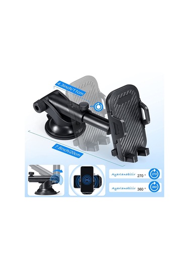 Tüm Telefon Ve Arabalara Uyumlu Akrobat Vantuzlu Telefon Tutucu