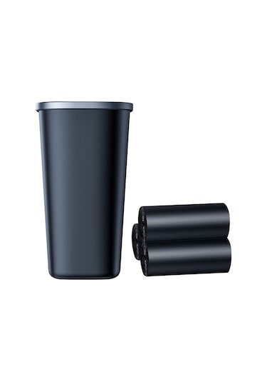 Basit Araba Çöp Kutusu Çöp Torbalı Otomobil Depolama Kutusu Siyah