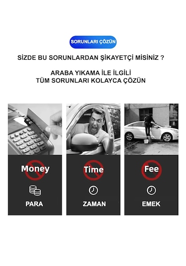 Araba Balkon Bahçe Yıkama Ayarlanabilir Başlıklı Hortumu Full Set