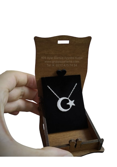 Modahilye - 925 Ayar Gümüş Ayyıldız Kolye