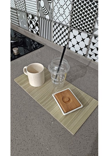 Kahve Krem Koltuk Kenarı Katlanabilir Yan Sehpa Amerikan Servisi