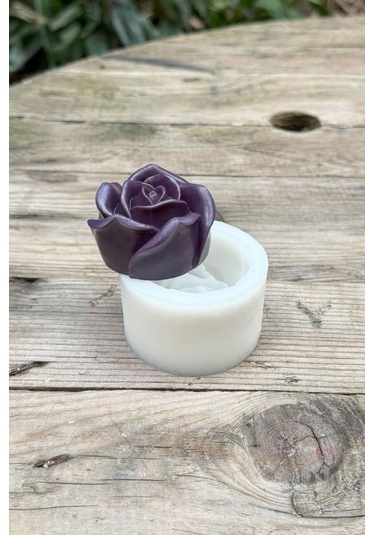 Gül 3d Tekli Mum Kalıbı Silikon