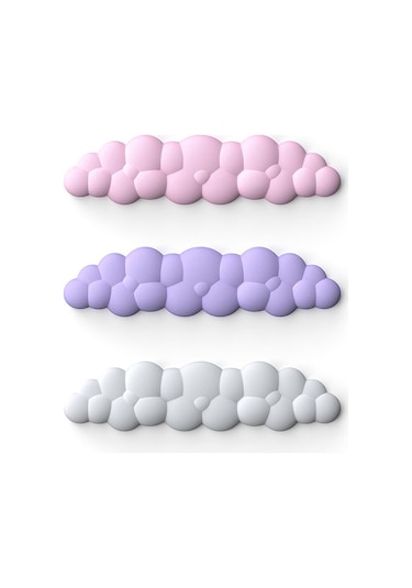 Bulut Bilek Desteği Bellek Köpük Klavye Pedi Ofis Masaüstü Bilek Desteği Mor