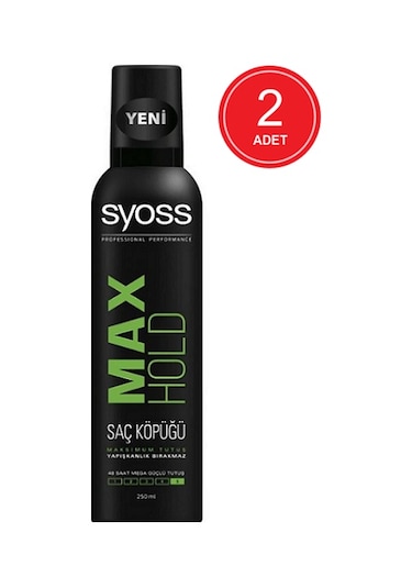 Syoss Max Hold Mega Güçlü Tutuş Saç Köpüğü 2 x 250 ML