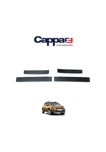 Cappafe Dacia Sandero Kapı Eşiği Abs Mat Siyah 4 Parça 2021- N11.1005