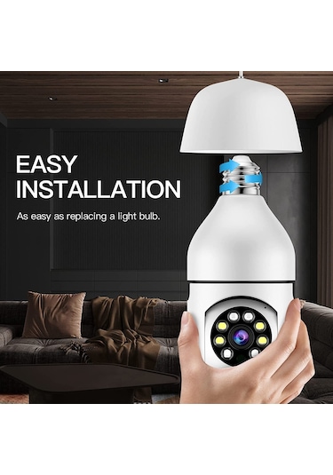 Moveevo 3mp E27 Ampul Kamera, İnsan Hareketi Takibi, Gece Görüşü, İki Yönlü Ses, Su Geçirmez, Tuya Uygulaması İle Kontrol