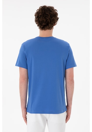U.S. Polo Assn. Erkek Regular Fit Bisiklet Yaka İndigo Basic Tişört 50305985-VR028 U.S. Polo Assn. Erkek Regular Fit Bisiklet Yaka İndigo Basic Tişört 50305985-VR028