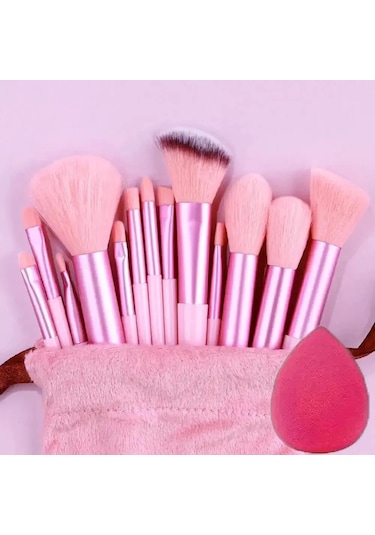 14 Pcs Makyaj Fırça Seti Göz Farı Vakfı Kadın Kozmetik Fırça Göz Farı Allık Gü Cherry Pink 13pc Egg Dark Topaz